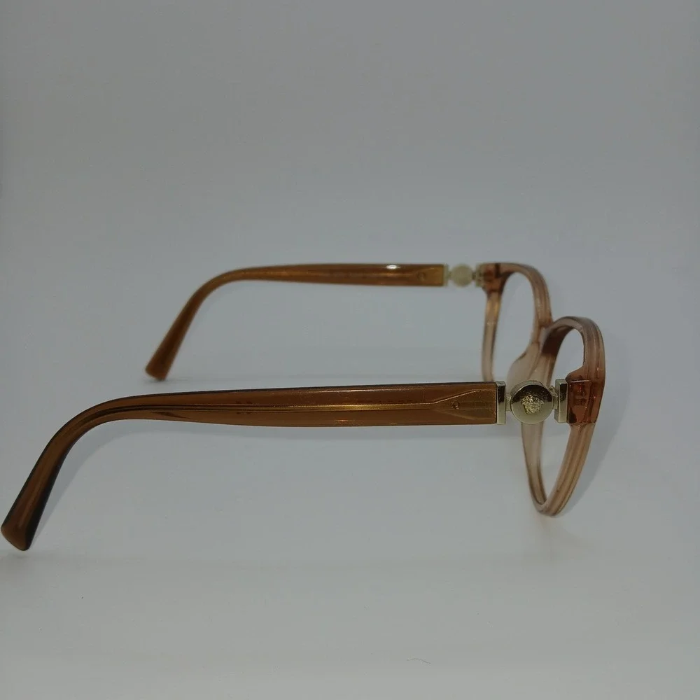 Versace 3273 5304 Women Eyeglasses Frame Brown Transparent Full Rim 54-16-140 mm
